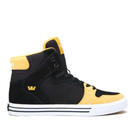 Supra VAIDER Høye Sneakers Dame Svart/Gull/Hvite | NO-54482